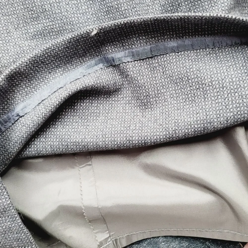 Pendleton‎ Vintage Grey Tweed Wool Skirt 8 USA Midi Pencil Vintage Office Career